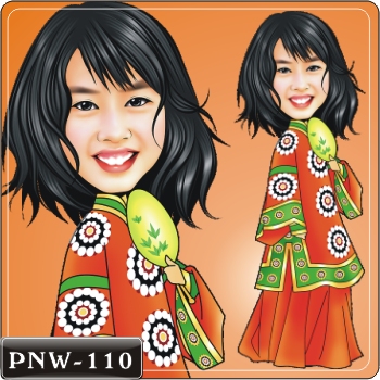 女生人像Q版漫畫PNW-110